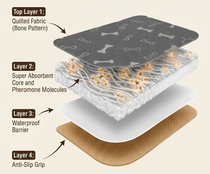 Milo Pad four-layer construction diagram