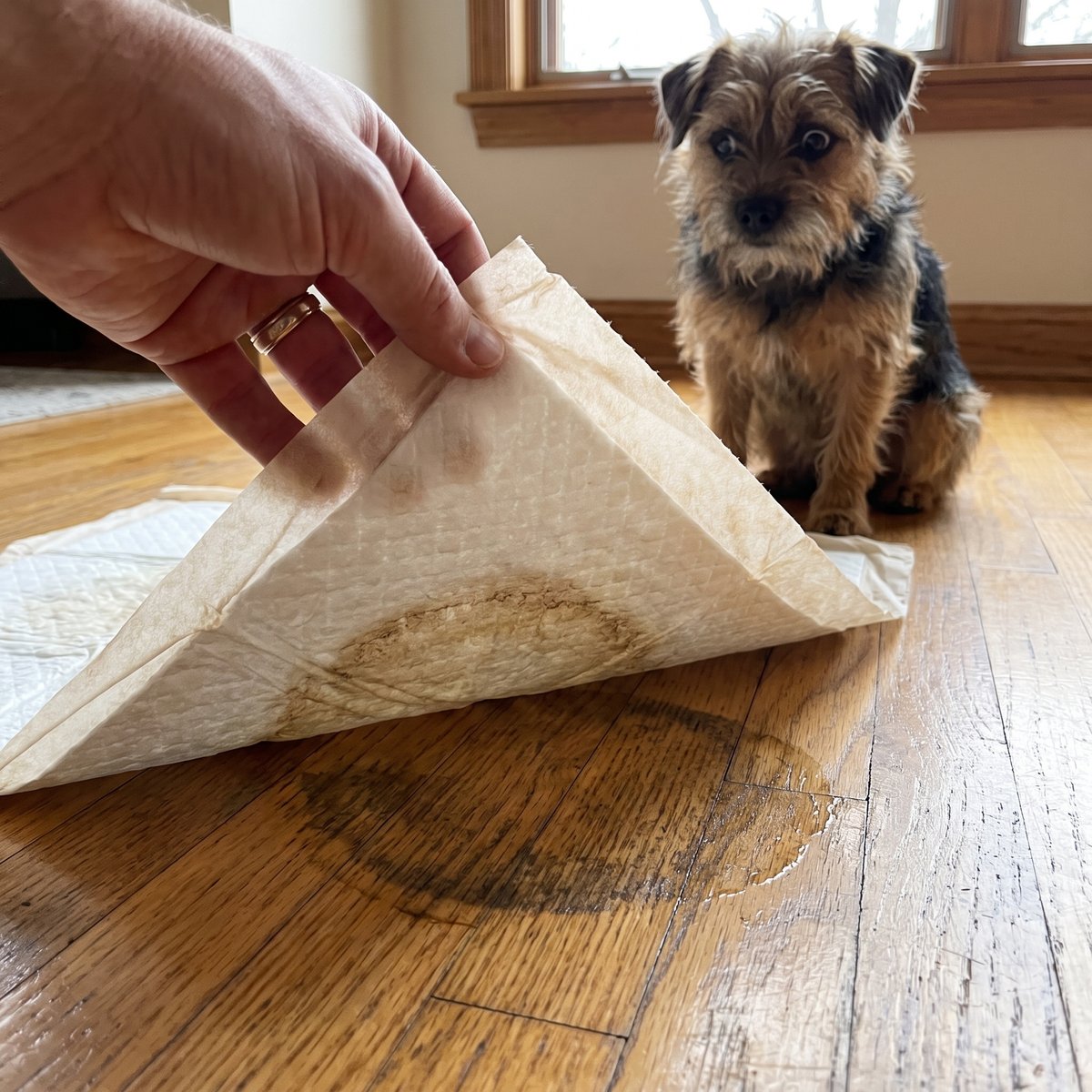 Dog on the Milo Pad washable pee pad