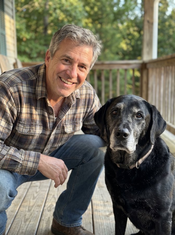 Milo Pad reviewer with their dog